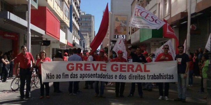 A maior greve geral de Santa Catarina